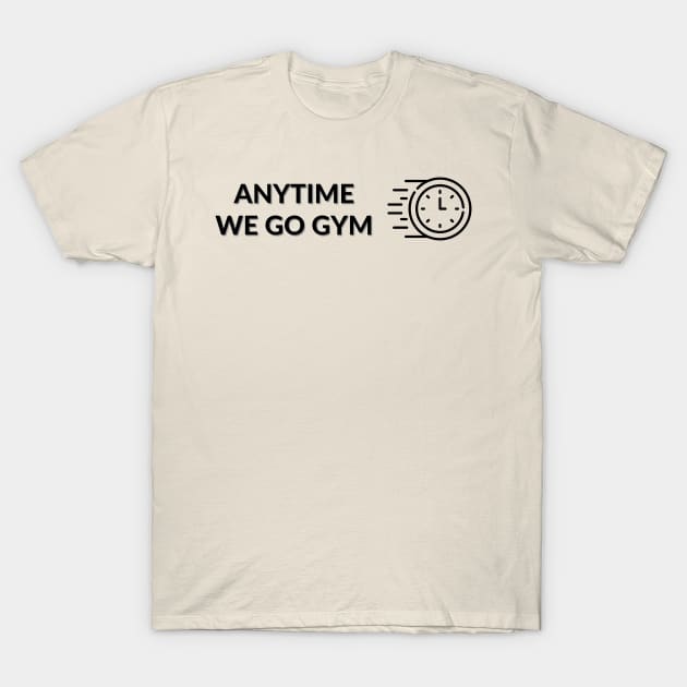 Anytime Fitness | Anytime We Go Gym Clock Logo T-Shirt by MrDoze